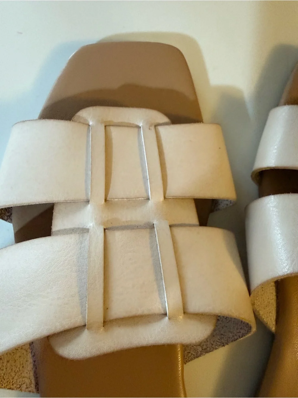 Old Navy Cream Woven Slide Sandals